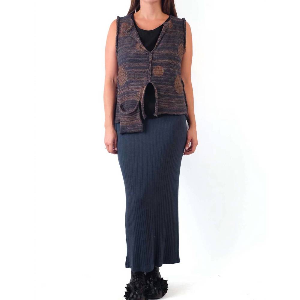 NEW BODIL rib maxi skirt in pine